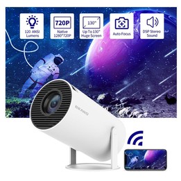 HY300 Game Projector Android 11 System With Wireless Gaming Controller 720P Home Theater(UK Plug)
