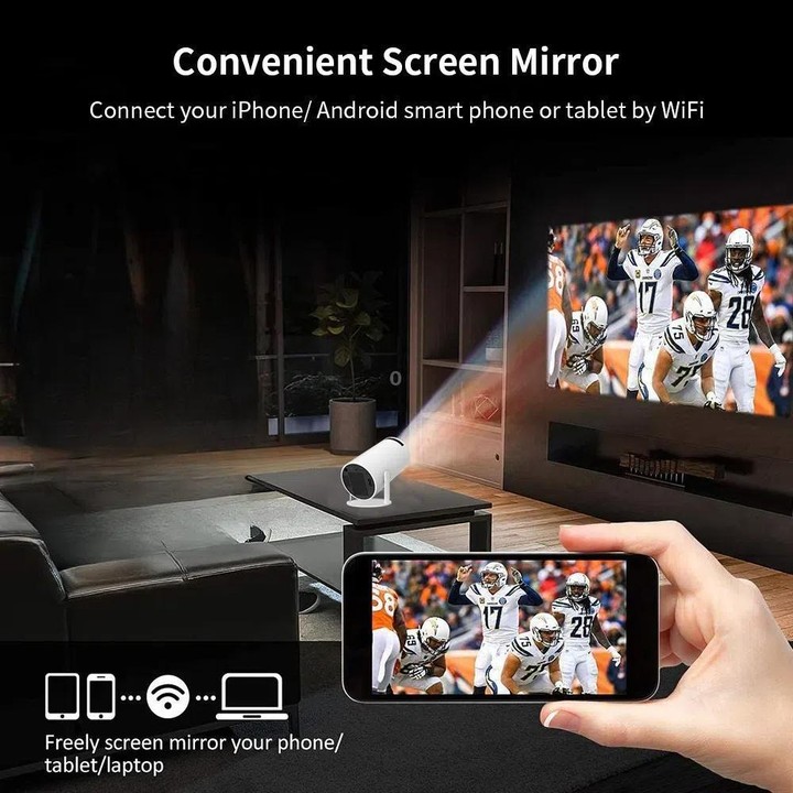HY300 Game Projector Android 11 System With Wireless Gaming Controller 720P Home Theater(UK Plug)