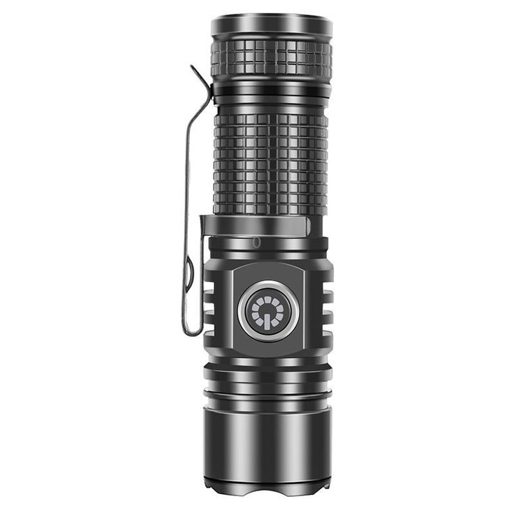 Mini TYPE-C Rechargeable White Laser LED Strong Light Long-Range Flashlight(Without Battery)
