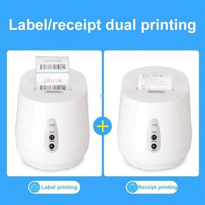 Xprinter XP-237B Barcode QR Code Supermarket Receipt Label Thermal Printer, Spec: USB(UK Plug)