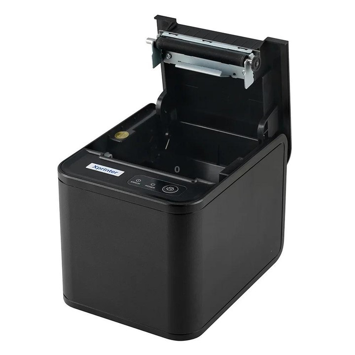 Xprinter XP-80T 80mm QR Code Supermarket Receipt Label Thermal Printer, Spec: USB+Lan(US Plug)