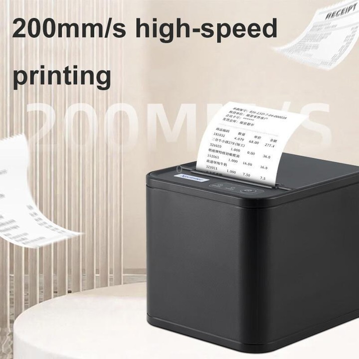 Xprinter XP-80T 80mm QR Code Supermarket Receipt Label Thermal Printer, Spec: USB+Lan(UK Plug)