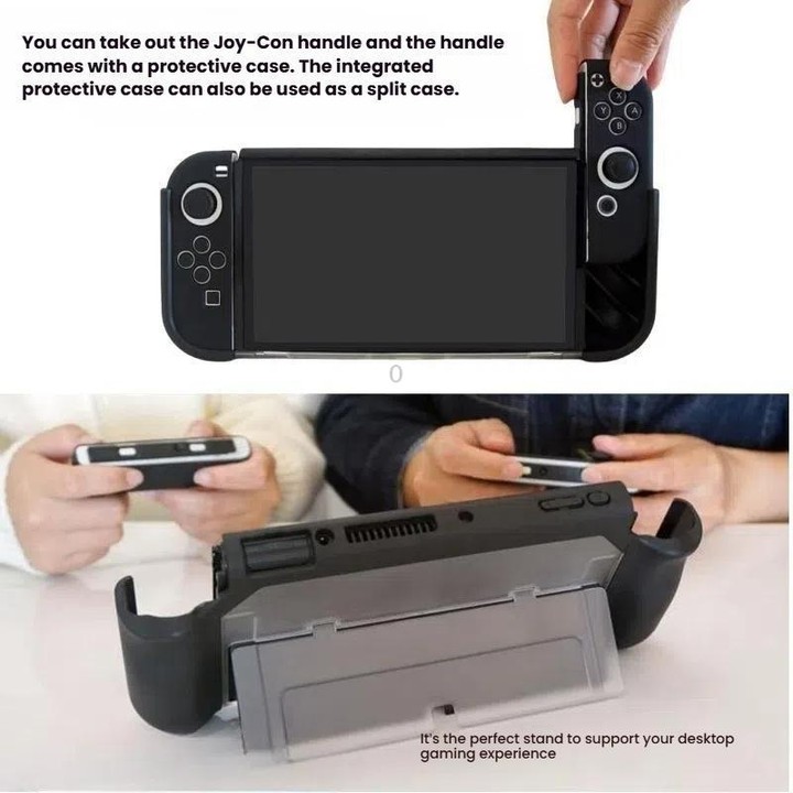 For Nintendo Switch OLED / Joy-Con 2 In 1 Protective Case TPU Cover Support(White)