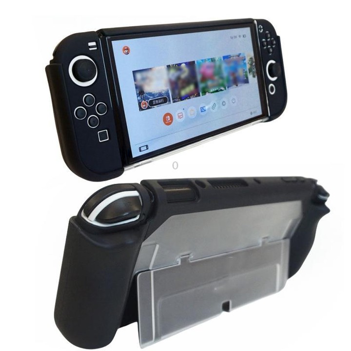 For Nintendo Switch OLED / Joy-Con 2 In 1 Protective Case TPU Cover Support(White)