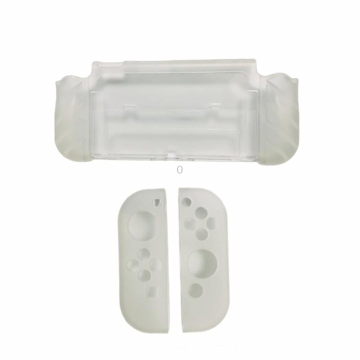 For Nintendo Switch OLED / Joy-Con 2 In 1 Protective Case TPU Cover Support(Translucent)
