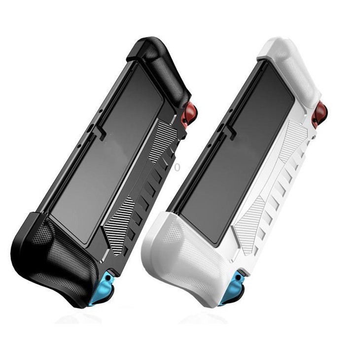 For Switch OLED Console TPU Protective Cover Integrated Shell With 2 Game Card Slots(White)
