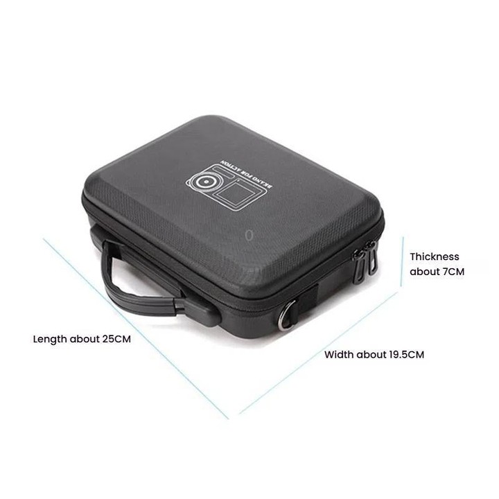 BKANO For DJI Osmo Action 3 / 4 / 5 Pro Sports Camera Storage Bag Portable Protective Bag Case(Black)