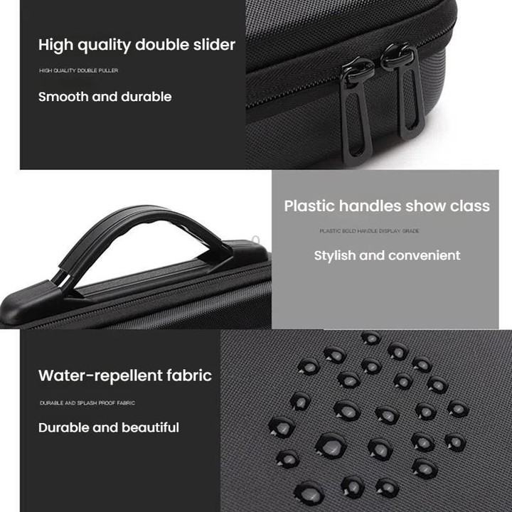 BKANO For DJI Osmo Action 3 / 4 / 5 Pro Sports Camera Storage Bag Portable Protective Bag Case(Black)