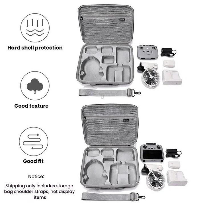 BKANO For DJI Flip Smooth Flying Tri-Power Kit Storage Bag Shock Absorbing Storage Case Backpack(For RC 2 With Screen)