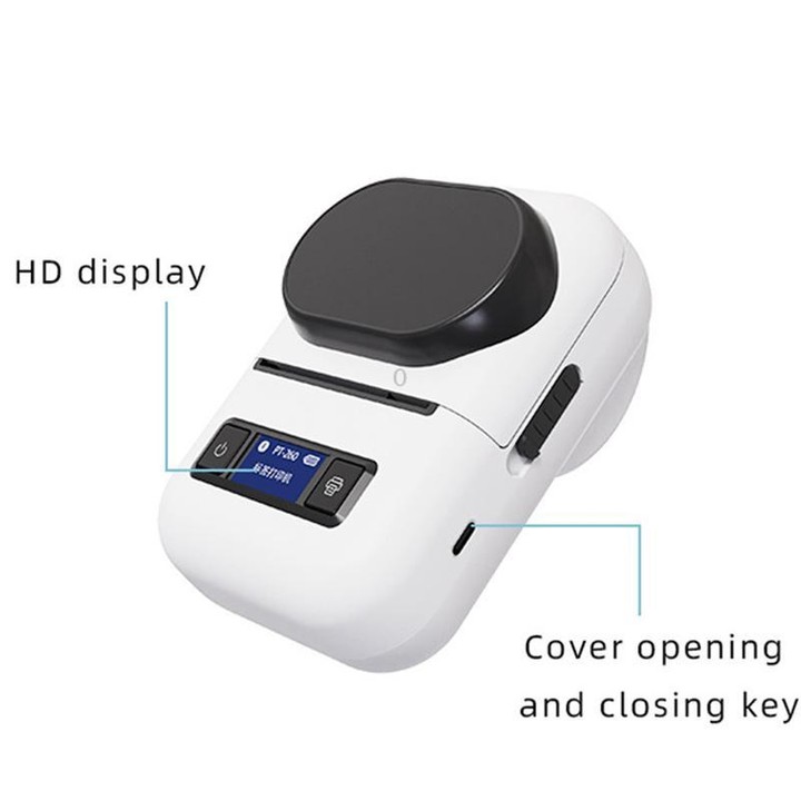 PT260 50mm/s 203DPI Bluetooth Thermal Label Printer, 57mm Print Width for Commercial & Office Use(Black)