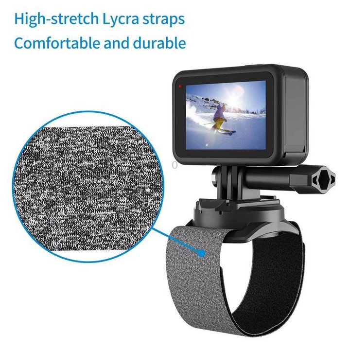 TELESIN Sports Camera Wrist Strap Steering Wrist Mount Strap(Gray Black)