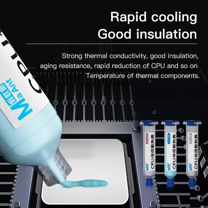 MaAnt Thermal Conductive Silicone Grease CPU Thermal Grease Computer Graphic Card Cooling Universal Thermal Conductive(Blue)