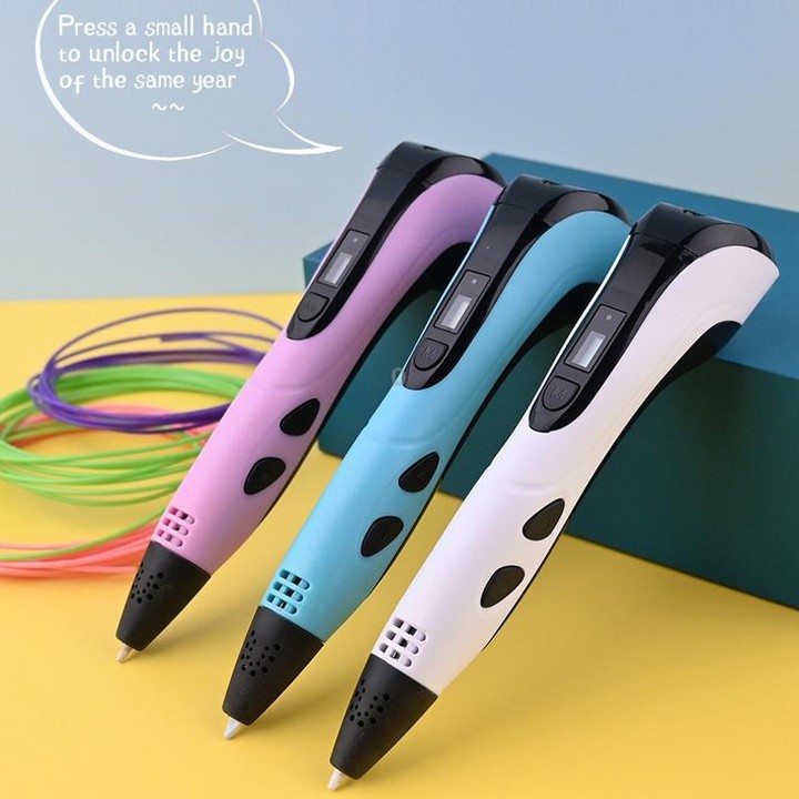 3D Printing Pen Kids Education Drawing DIY Doodle Stereoscopic Drawing 3D Pen(Pink)