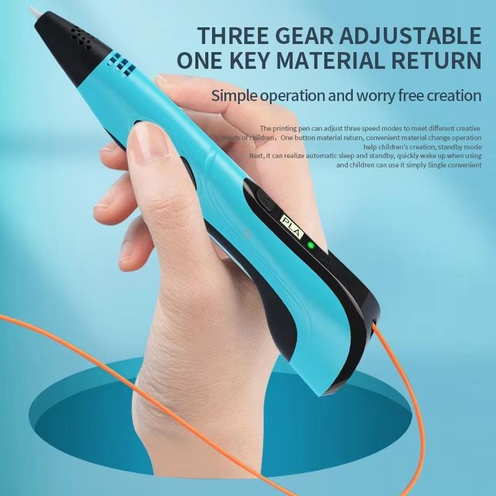 3D Printing Pen Kids Education Drawing DIY Doodle Stereoscopic Drawing 3D Pen(Pink)