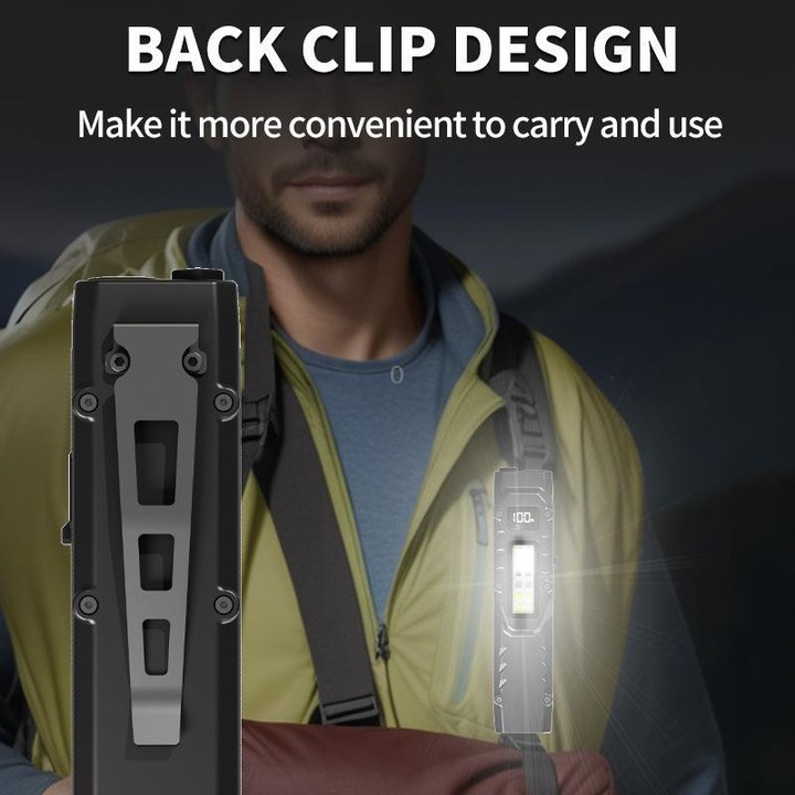 Mini Portable Self-Defense Three-Light Source Flashlight With Pen Clip(DT007)