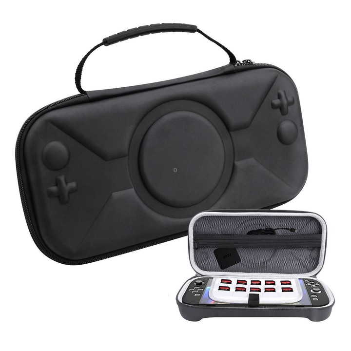 For Nintendo Switch 2 Storage Bag Portable O-Pattern Handbag(PU Black)