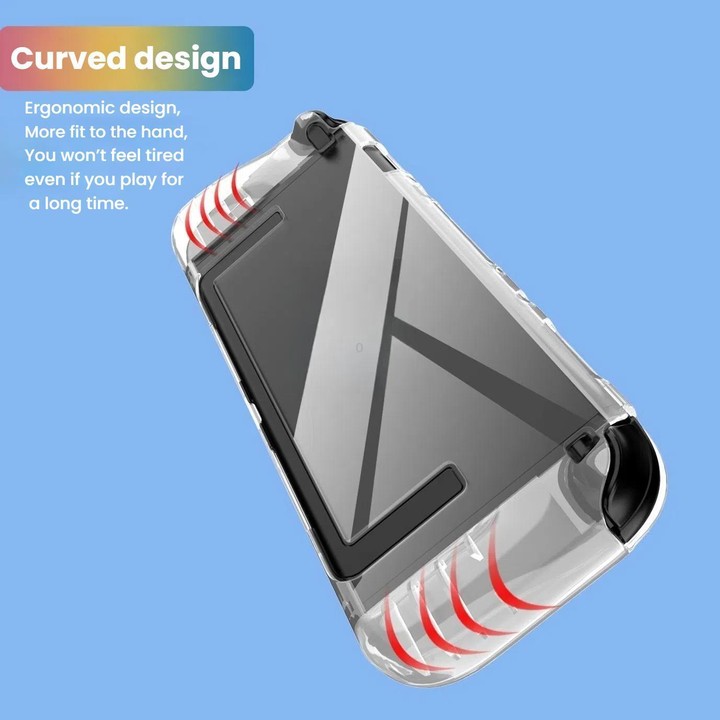 For Nintendo Switch 2 TPU Transparent One-piece Case Anti-Slip Full-Body Protective Cover
