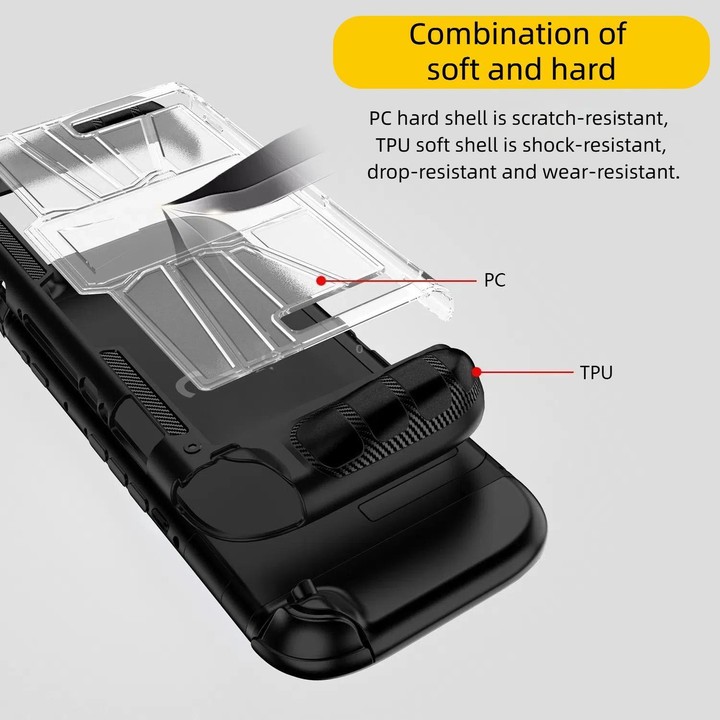 For Nintendo Switch 2 Game Console TPU + PC One-piece Case Shockproof Shell(White)
