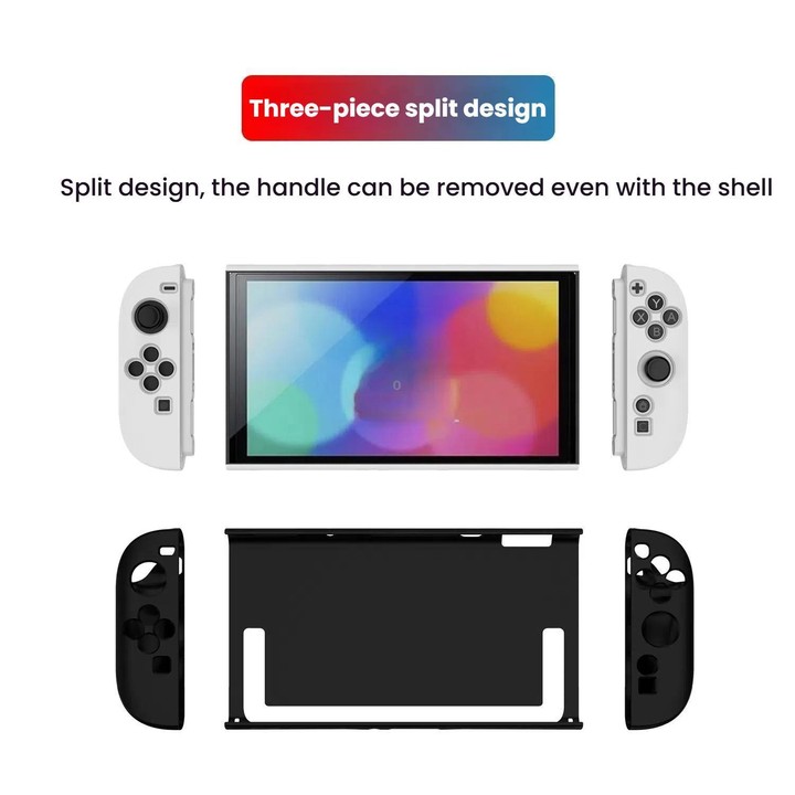 For Nintendo Switch 2 PC + TPU Split Cover With Panel Set Protective Shell(White)