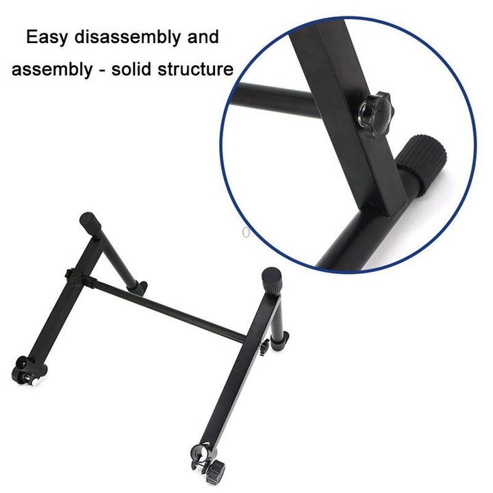 Electronic Piano Raised Stand Piano Keyboard Universal Double Layer Raised Stand Musical Instrument Accessories(Black)