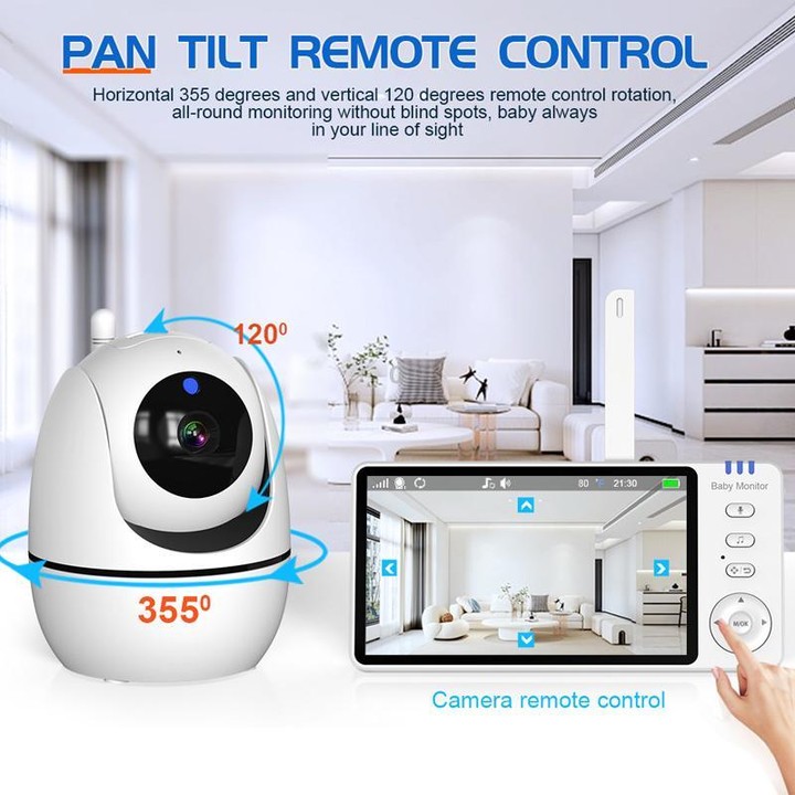 5 inch 1080P HD Baby Watcher Baby Monitor Camera US Plug