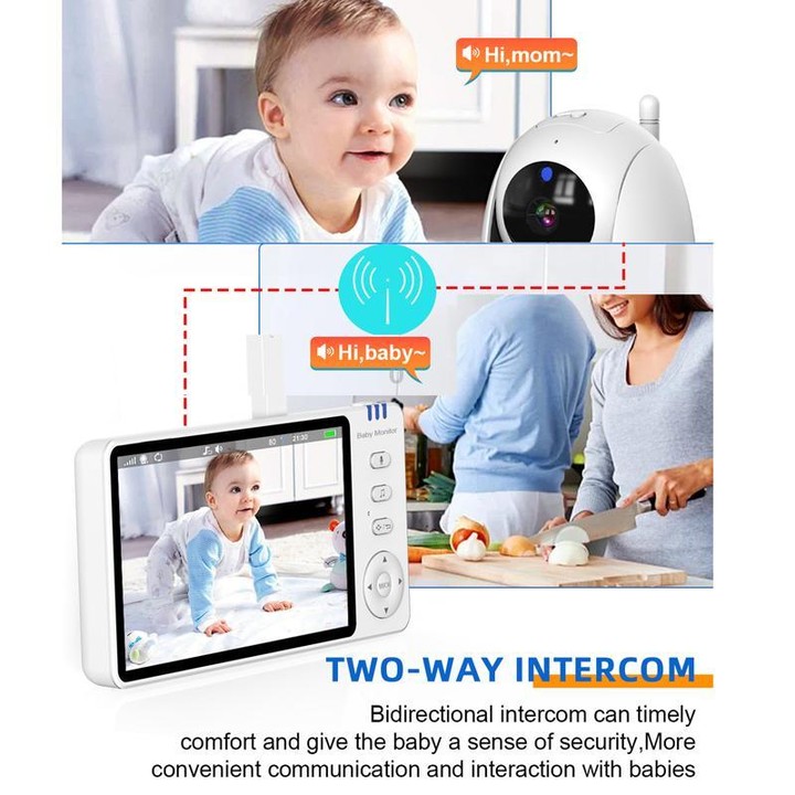 5 inch 1080P HD Baby Watcher Baby Monitor Camera US Plug