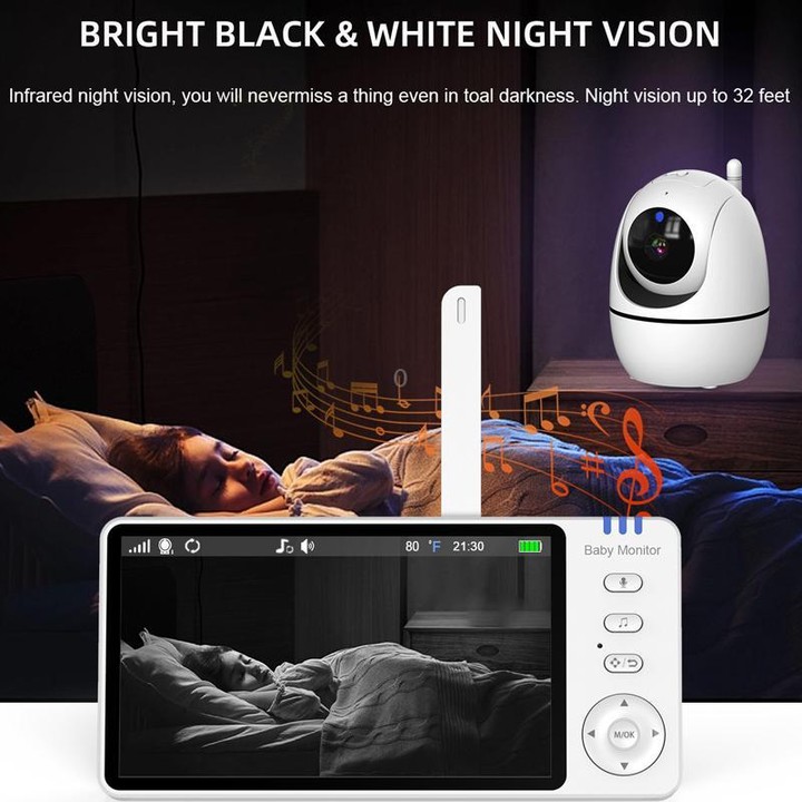 5 inch 1080P HD Baby Watcher Baby Monitor Camera AU Plug