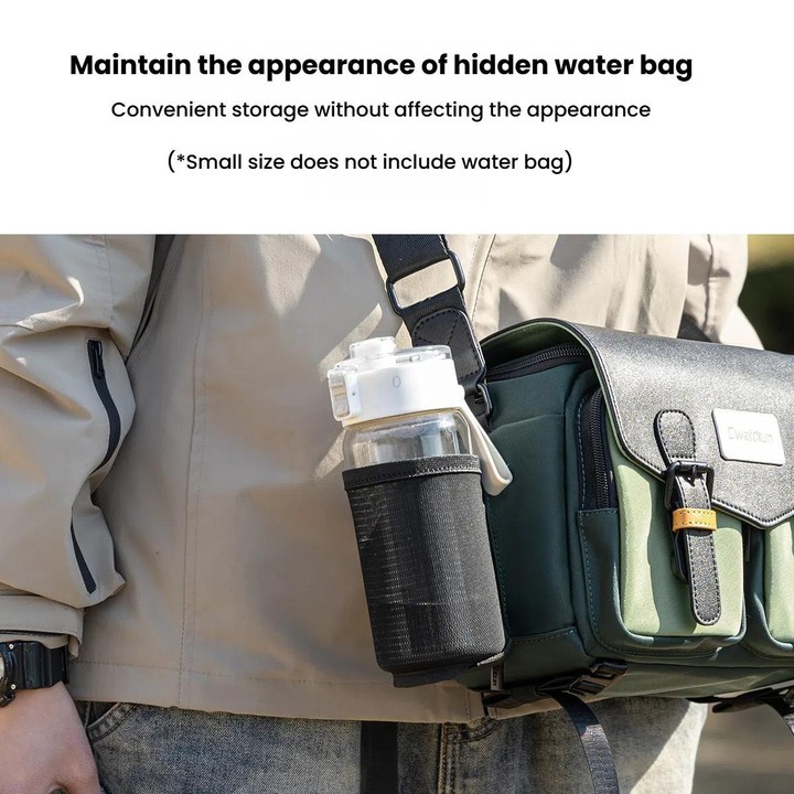 Cwatcun D99 Medium Shoulder Camera Bag Multi-functional Casual Color Clash Lightweight Storage Bag