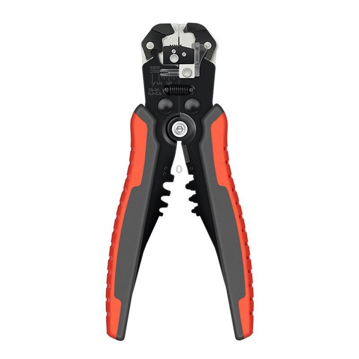 D2 Automatic Multifunctional Crimping And Stripping Pliers Portable Electrician Wire Tools(Orange Gray Handle)