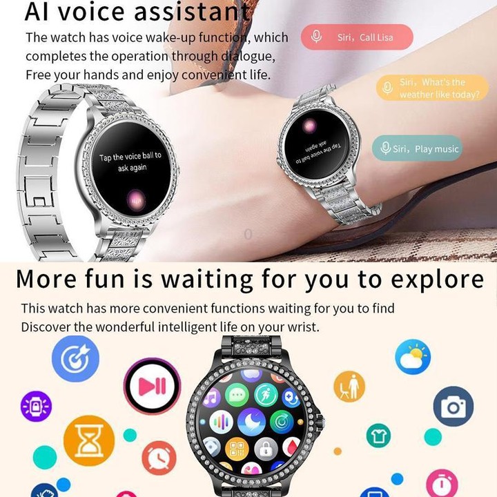 Bluetooth Calling AI Voice Assistant Life Waterproof Sports Smartwatch, Color: Black Silicone Strap
