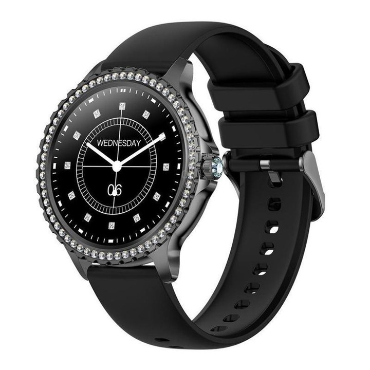 Bluetooth Calling AI Voice Assistant Life Waterproof Sports Smartwatch, Color: Black Silicone Strap