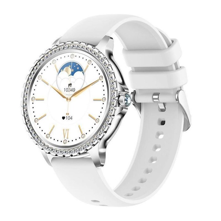Bluetooth Calling AI Voice Assistant Life Waterproof Sports Smartwatch, Color: Silver Gray Silicone Strap