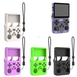 For ANBERNIC R36S Handheld Game Consoles Dustproof Silicone Protective Cover(Luminous Green)