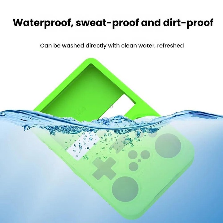 For ANBERNIC R36S Handheld Game Consoles Dustproof Silicone Protective Cover(Luminous Green)