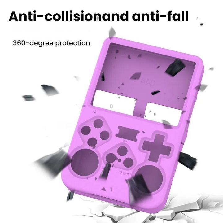For ANBERNIC R36S Handheld Game Consoles Dustproof Silicone Protective Cover(Beige)
