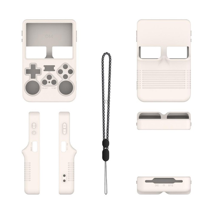 For ANBERNIC R36S Handheld Game Consoles Dustproof Silicone Protective Cover(Beige)