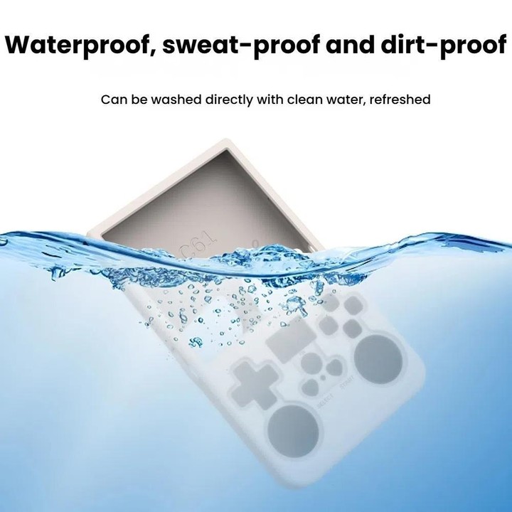 For R36 MAX Handheld Game Consoles Dustproof Silicone Protective Cover(Black)
