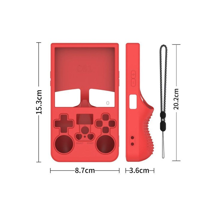 For R36 MAX Handheld Game Consoles Dustproof Silicone Protective Cover(Black)