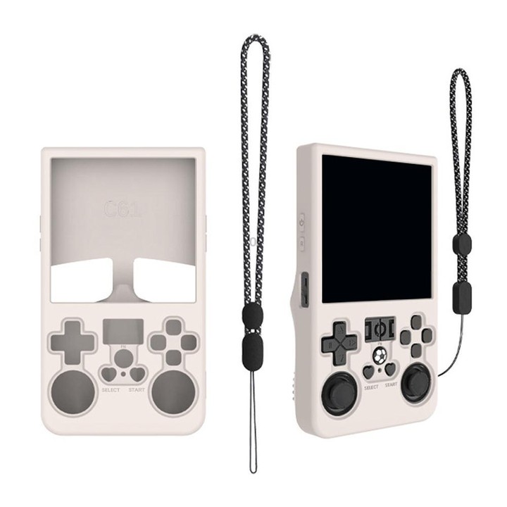 For R36 MAX Handheld Game Consoles Dustproof Silicone Protective Cover(Beige)