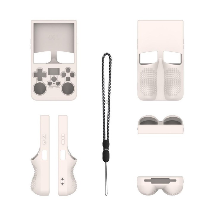 For R36 MAX Handheld Game Consoles Dustproof Silicone Protective Cover(Beige)