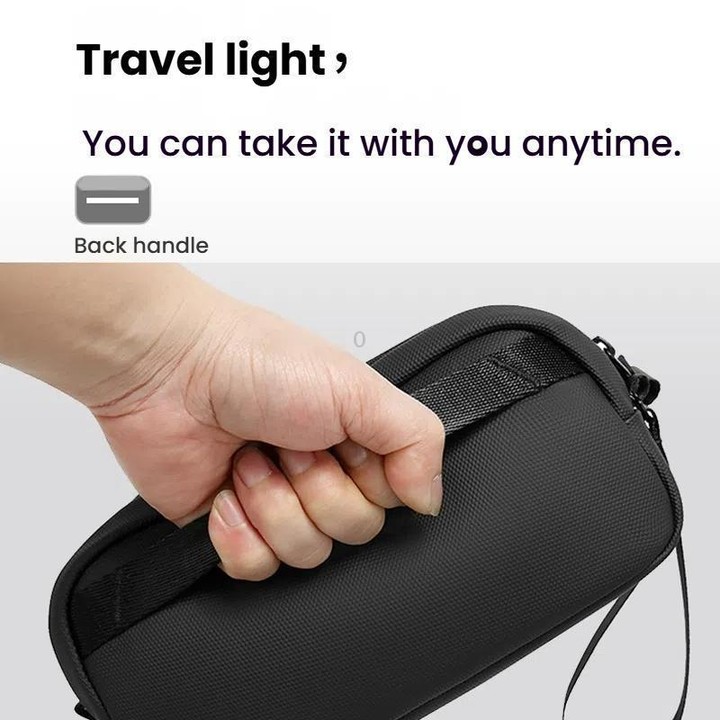 BANGE 3067 Travel Digital Storage Bag Multi-compartment Data Cable Daily Business Trip Handbag(Black)
