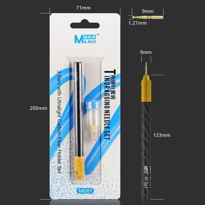 MaAnt M061 3 In 1 Cell Phone Repair Soldering Pin Set Inline Holder Soldering Solderer Tinning Pen