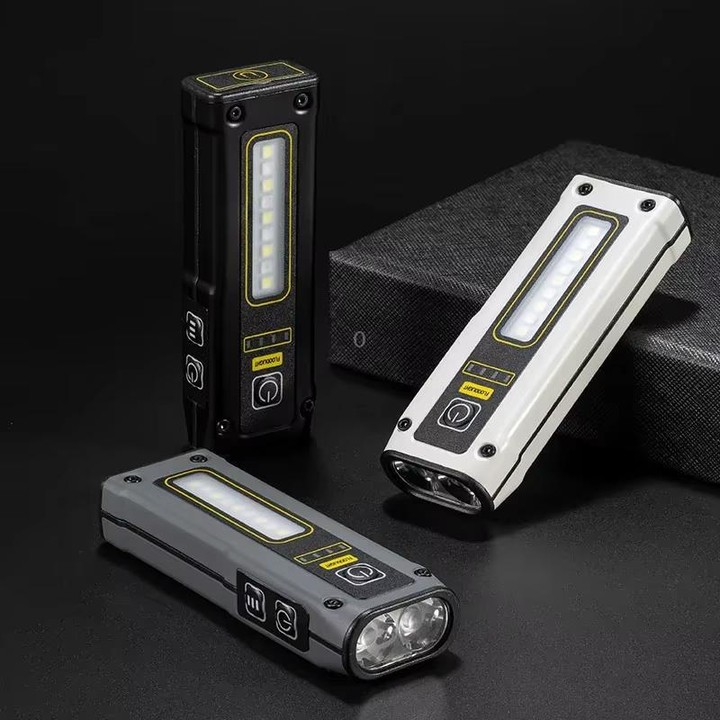 E-SMARTER STD01 COB Work Light With Power Display Outdoor Emergency Repair Light With Magnet LED Mini Flashlight(Gray)
