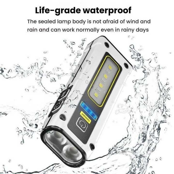 E-SMARTER STD01 COB Work Light With Power Display Outdoor Emergency Repair Light With Magnet LED Mini Flashlight(Gray)