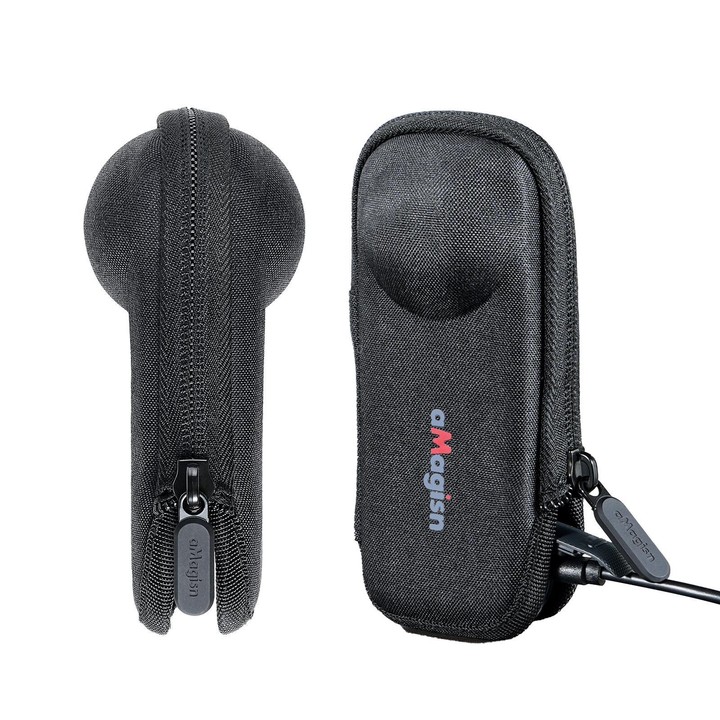 For Insta360 X5 Camera aMagisn Storage Bag Hard Shell Protective Case with Carabiner Clip