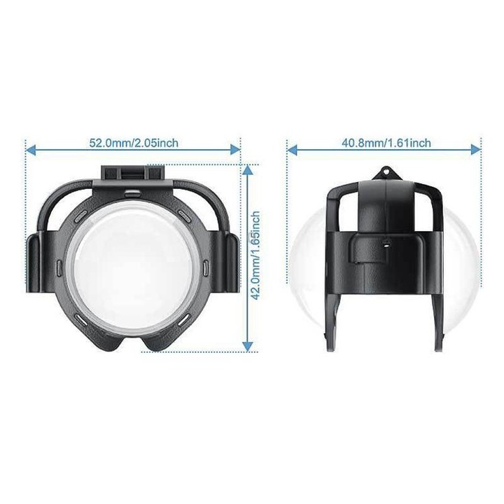 For Insta360 X5 Anti-Fog Snap-On Lens Protector Durable Glass Cover
