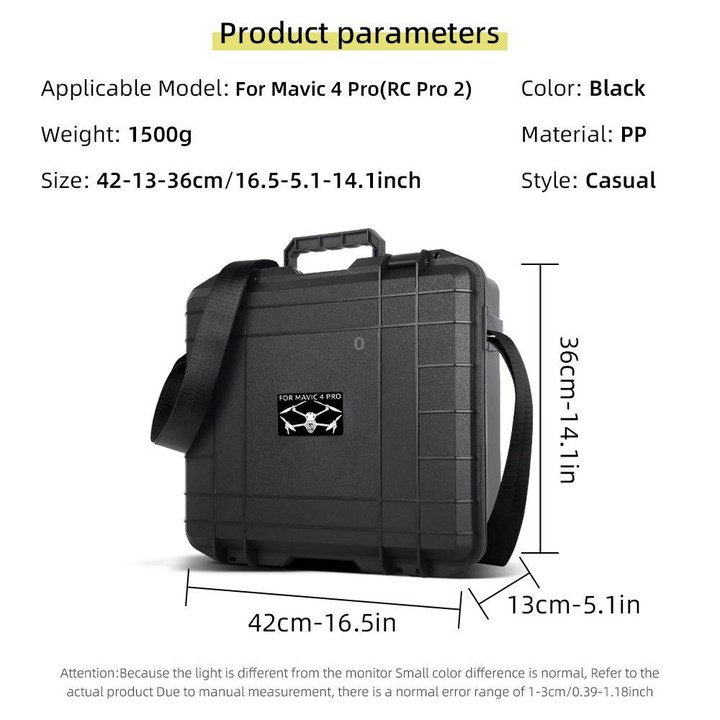 For DJI Mavic 4 Pro Creator Combo RC Pro 2 Explosion-Proof Case Storage Box Suitcase With Shoulder Strap(Colorful Pattern)