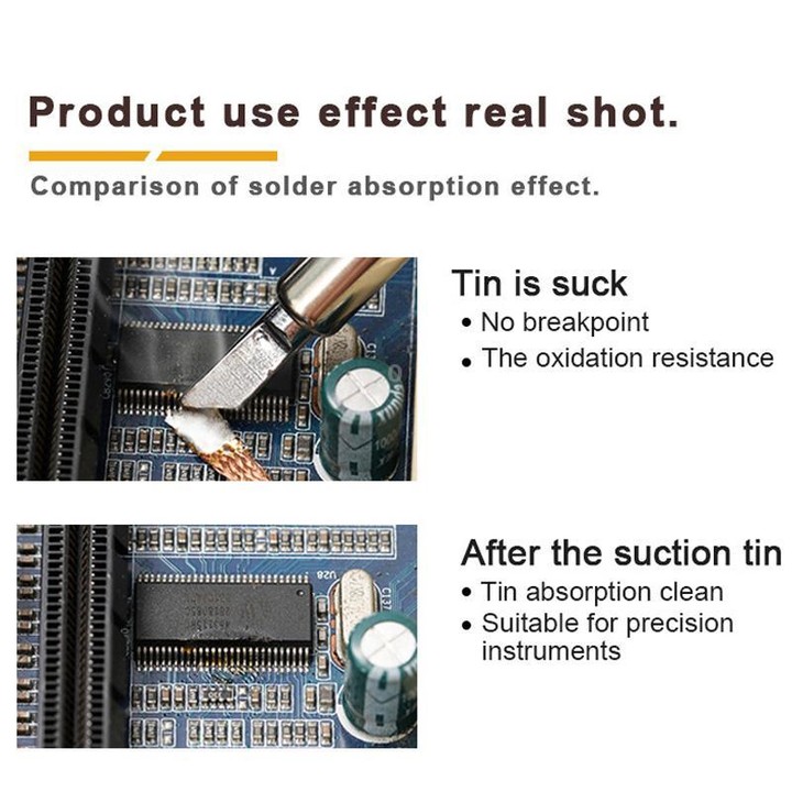 BAKU BK-1515 Solder Wick Remover Desoldering Braid for Electronics Repair