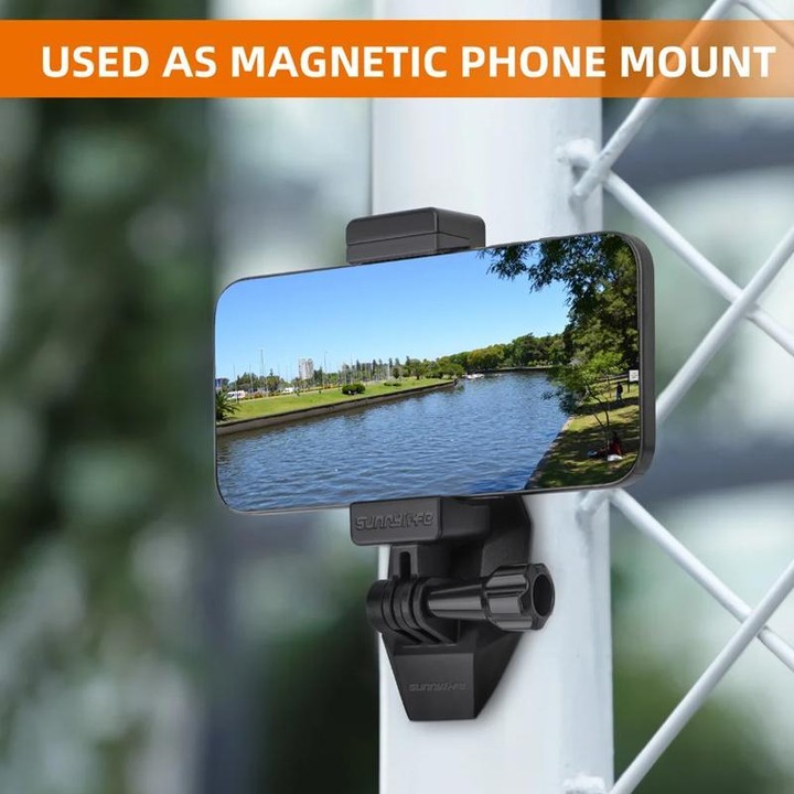 Sunnylife DZ762 Sports Camera Magnetic Dock Expansion Adapter Bracket(Black)
