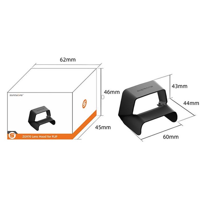 For DJI Flip Sunnylife FP-ZG970 Lens Anti-Glare Hood(Black)